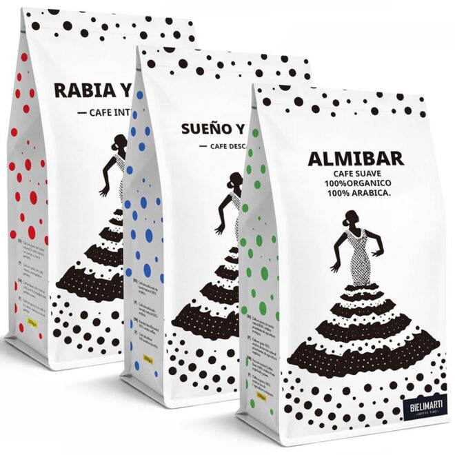 Pack Descubrimiento Bielimarti: bolsas de café Almíbar, Rabia y Miel y Sueño y Pasión