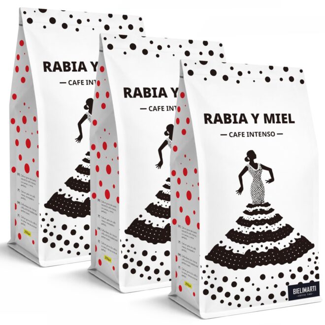 Café Rabia y Miel Bielimarti, arábica con toque de robusta, bolsa de 250 g